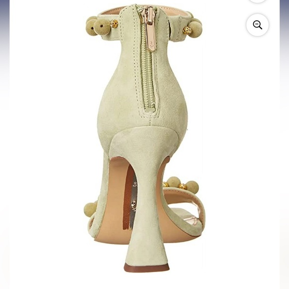 Sam Edelman Luella Pistachio Leather Ankle Strap Heeled Sandal US 7.5 - Picture 4 of 11